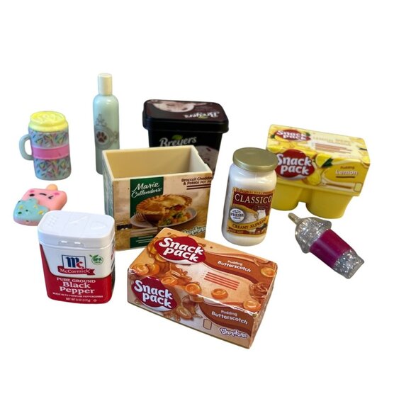 Mini Brands Lot Miniature Toy Food Drink Set For Dollhouse Displays Kids Play - Picture 1 of 3